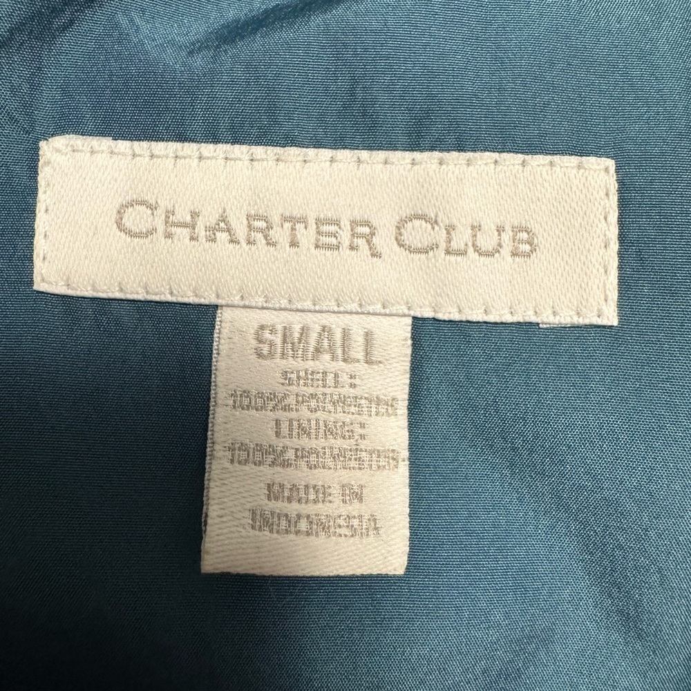 Charter Club Women's Teal Puffer Vest - Picture 8 of 10